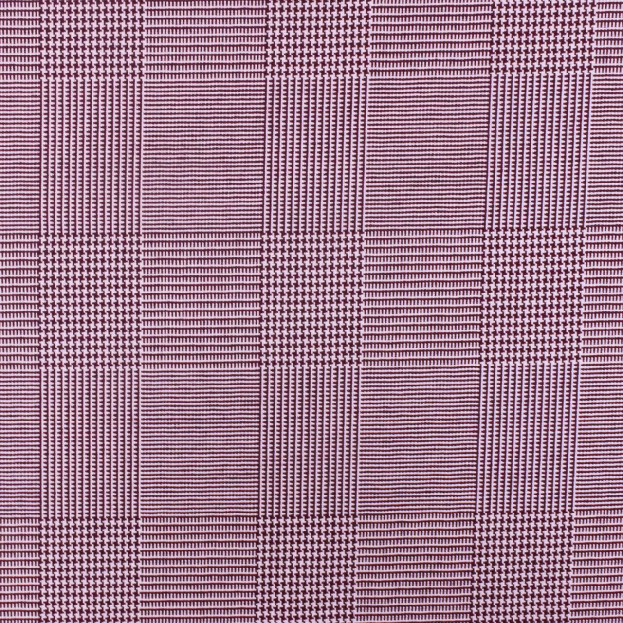 Classic Red-White Plaid Poly Glen Plaid Woven Fabric By the Yard